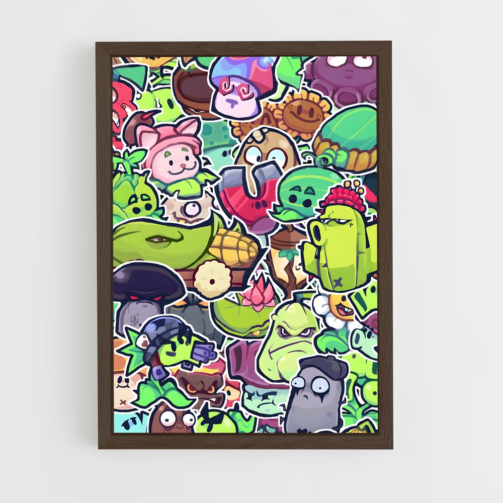 Poster Les Héros de Zomburbia – affiche Plants vs zombies (vue 5)